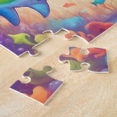 Kleurrijke haai legpuzzel (Zijkant)