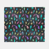 Kleurrijke haai onder het zee gradient Party Fleece Deken (Voorkant (Horizontaal))