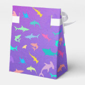 Kleurrijke haai onder het zee School Party Bedankdoosjes (Achterkant)