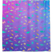 Kleurrijke haai onder het zee School Party Douchegordijn (Voorkant)