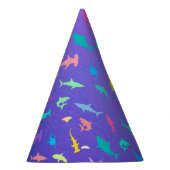 Kleurrijke haai onder het zee School Party Feesthoedjes (Rechts)