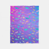 Kleurrijke haai onder het zee School Party Fleece Deken (Voorkant)