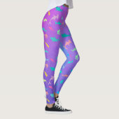 Kleurrijke haai onder het zee School Party Leggings (Rechts)
