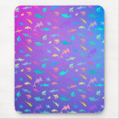 Kleurrijke haai onder het zee School Party Muismat (Voorkant)