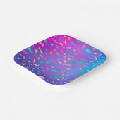 Kleurrijke haai onder het zee School Party Papieren Bordje (Gebogen)