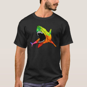 Kleurrijke haai t-shirt