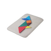 Kleurrijke haai Tangram Badmat (Gekanteld)