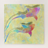 Kleurrijke haaien Puzzle - Schilderen Legpuzzel (Horizontaal)