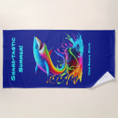 Kleurrijke Haaienspetters Strandlaken (Voorkant)