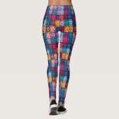 Kleurrijke haakvierkanten Leggings -  (Achterkant)