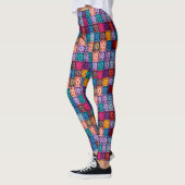 Kleurrijke haakvierkanten Leggings -  (Links)