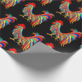 Kleurrijke Haan Inpakpapier (Hoek)