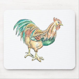Kleurrijke Haan Kunst Muismat