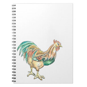 Kleurrijke Haantjes Kunst Notitieboek