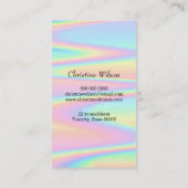 Kleurrijke haarschaar logo visitekaartje (Achterkant)