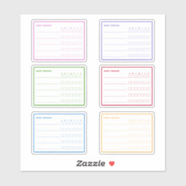 Kleurrijke Habit Tracker Planner Sticker