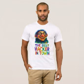 Kleurrijke Hacker Troll - De beste coder in de sta T-shirt (Voorkant volledig)