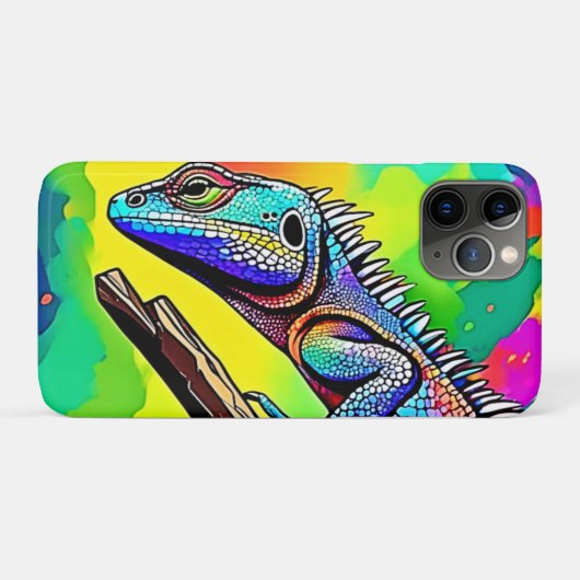 Kleurrijke Hagedis Art Design Case-Mate iPhone Case (Achterkant (horizontaal))