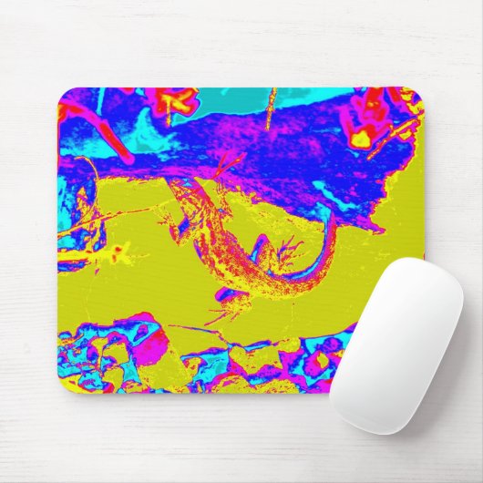 kleurrijke hagedis mousepad muismat (Met muis)