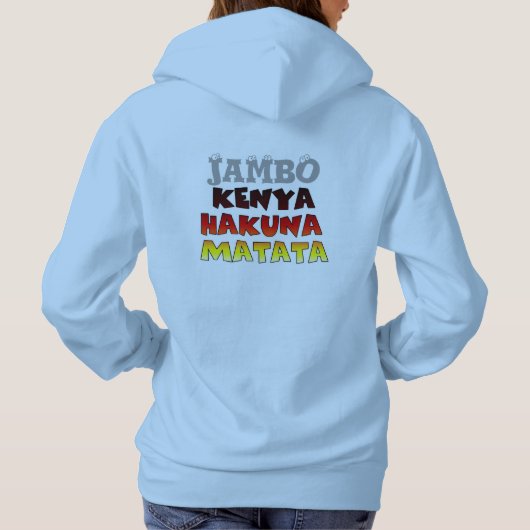 Kleurrijke Hakuna Matata: een Keniaans feest Hoodie (Achterkant)