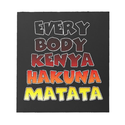 Kleurrijke Hakuna Matata: een Keniaans feest Notitieblok (Voorkant)