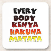 Kleurrijke Hakuna Matata: een Keniaans feest Onderzetter (Voorkant)