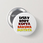 Kleurrijke Hakuna Matata: een Keniaans feest Ronde Button 5,7 Cm (Voorkant /achterkant)