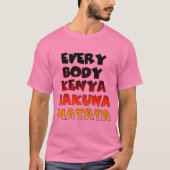 Kleurrijke Hakuna Matata: een Keniaans feest T-shirt (Voorkant)