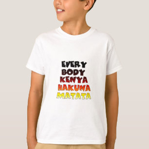 Kleurrijke Hakuna Matata: een Keniaans feest T-shirt