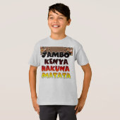 Kleurrijke Hakuna Matata: een Keniaans feest T-shirt (Voorkant volledig)