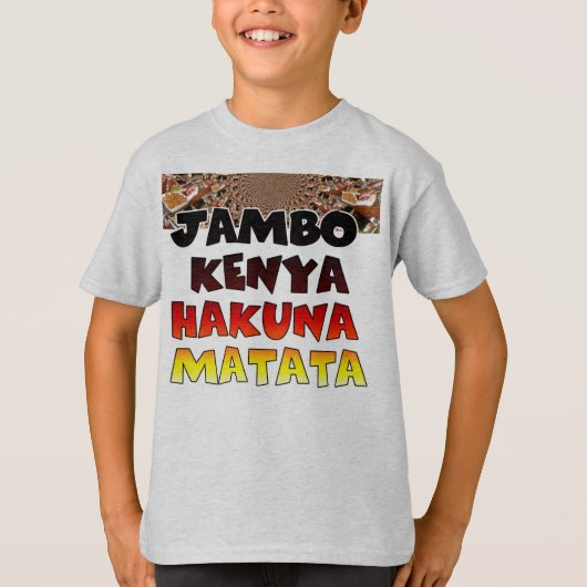 Kleurrijke Hakuna Matata: een Keniaans feest T-shirt (Voorkant)
