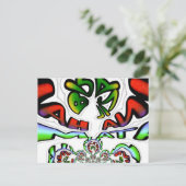 Kleurrijke Hakuna Matata Graffiti Art Print Briefkaart (Staand voorkant)