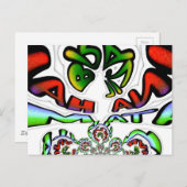 Kleurrijke Hakuna Matata Graffiti Art Print Briefkaart (Voorkant / Achterkant)