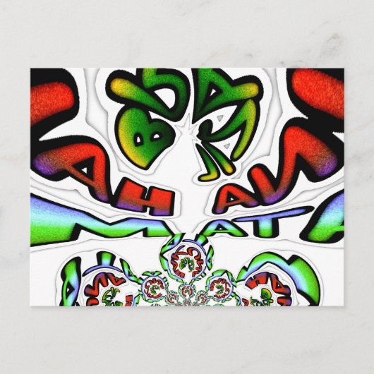 Kleurrijke Hakuna Matata Graffiti Art Print Briefkaart (Voorkant)