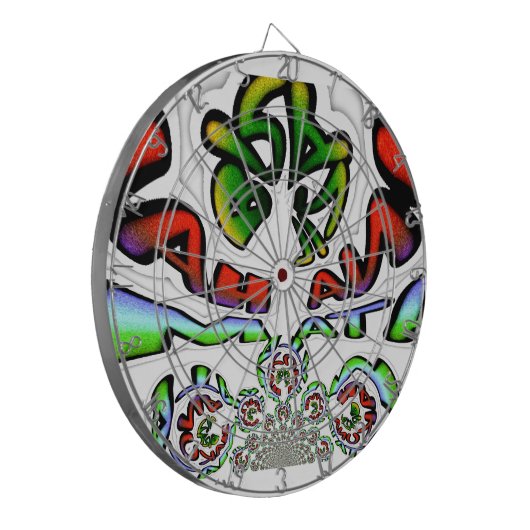 Kleurrijke Hakuna Matata Graffiti Art Print Dartbord (Voorkant Links)