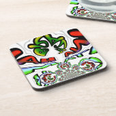 Kleurrijke Hakuna Matata Graffiti Art Print Drankjes Onderzetter (Linkerzijde)