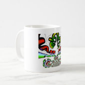 Kleurrijke Hakuna Matata Graffiti Art Print Koffiemok (Voorkant links)