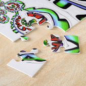 Kleurrijke Hakuna Matata Graffiti Art Print Legpuzzel (Zijkant)