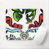 Kleurrijke Hakuna Matata Graffiti Art Print Muismat (Met muis)