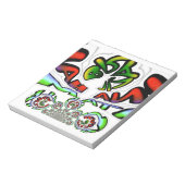 Kleurrijke Hakuna Matata Graffiti Art Print Notitieblok (Linkerzijde)