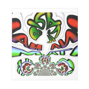 Kleurrijke Hakuna Matata Graffiti Art Print Notitieblok