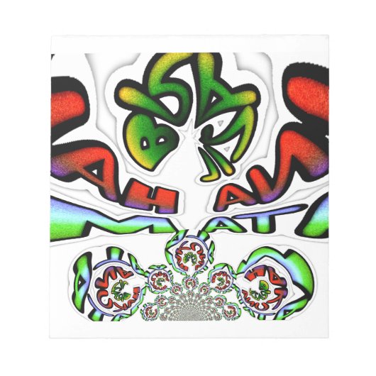 Kleurrijke Hakuna Matata Graffiti Art Print Notitieblok (Voorkant)