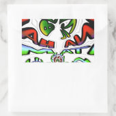 Kleurrijke Hakuna Matata Graffiti Art Print Rechthoekige Sticker (Tas)