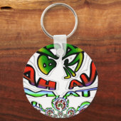 Kleurrijke Hakuna Matata Graffiti Art Print Sleutelhanger (Voorkant)