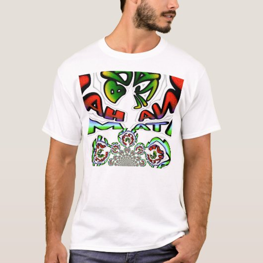 Kleurrijke Hakuna Matata Graffiti Art Print T-shirt (Voorkant)