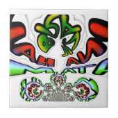 Kleurrijke Hakuna Matata Graffiti Art Print Tegeltje (Voorkant)