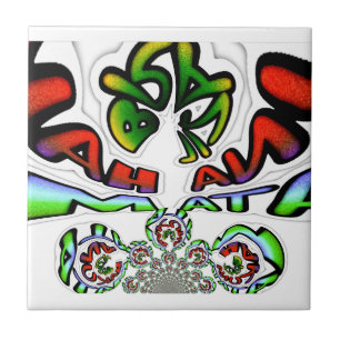 Kleurrijke Hakuna Matata Graffiti Art Print Tegeltje