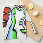 Kleurrijke Hakuna Matata Graffiti Art Print Theedoek (Quarter Fold)