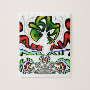 Kleurrijke Hakuna Matata Graffiti Kunstprint Legpuzzel