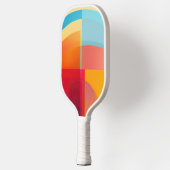 Kleurrijke halfcirkel vormen Pickleball Paddle (Links)